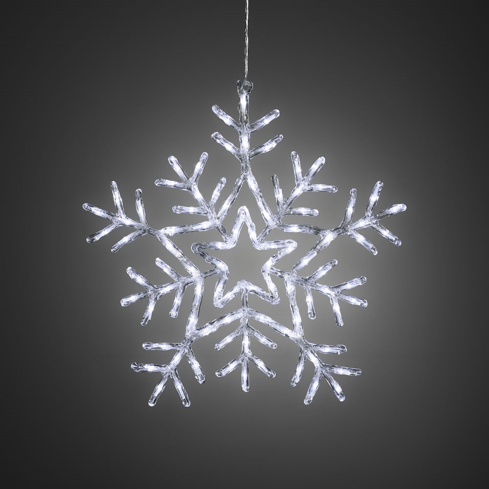 Konstsmide Acrylic Snowflake White Christmas LED Light
