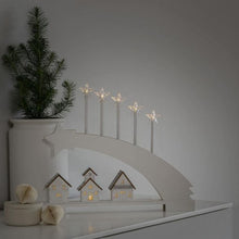 Load image into Gallery viewer, White Wooden Shooting Star Christmas Candle Bridge
