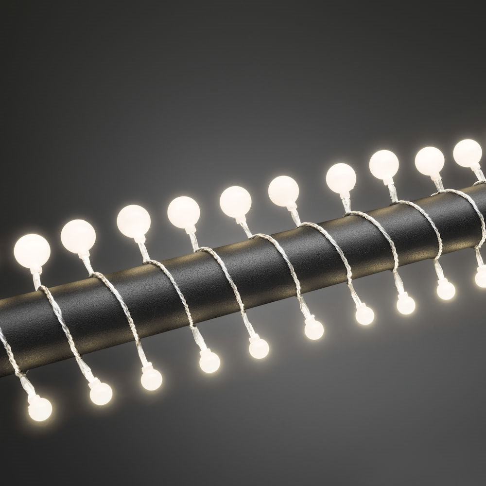 Konstsmide 80 Warm White Berry Christmas Lights Clear Cable Alternating Size