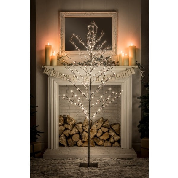 Noma 1.8m Snowy Twig Tree with Berries