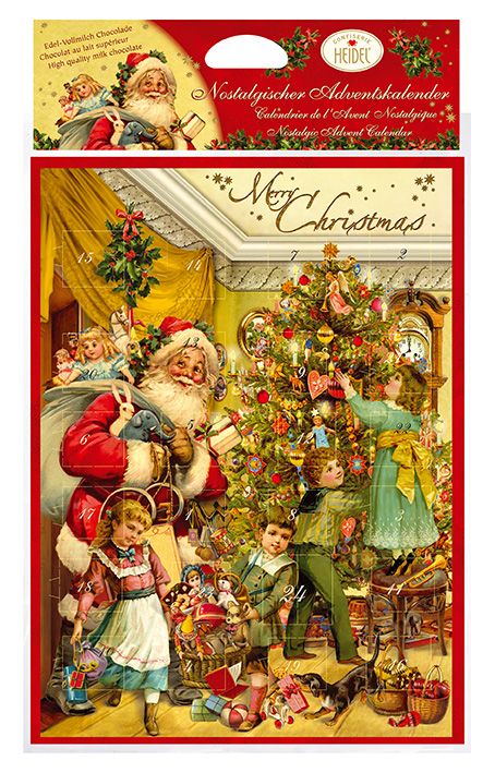 Classic Christmas Advent Calendar with Milk Chocolates