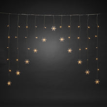 Load image into Gallery viewer, Konstsmide 11 Warm White Acrylic Snowflake Curtain Lights
