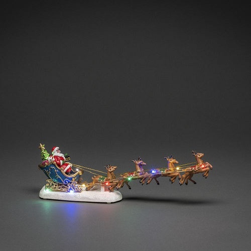 Konstsmide Santa and Sleigh Fibre Optic Scene Christmas Decoration
