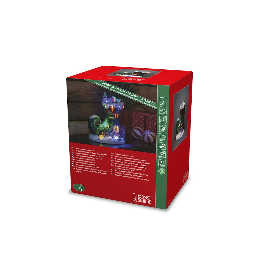 Konstsmide Musical Christmas Mechanical Elf Boot Decoration