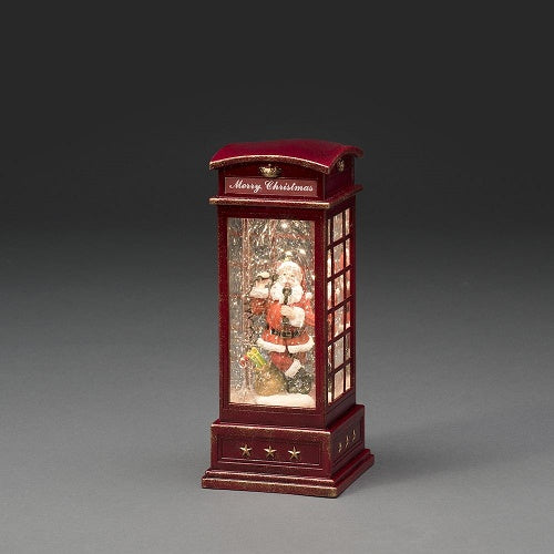 Konstsmide Santa Telephone Box Christmas Water Lantern
