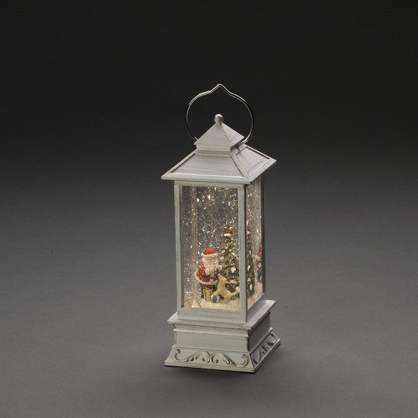 Konstsmide Santa and Dog Distressed Finish Christmas Water Lantern