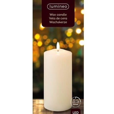 Cream Church Christmas Candle LED Wick 17.5cm