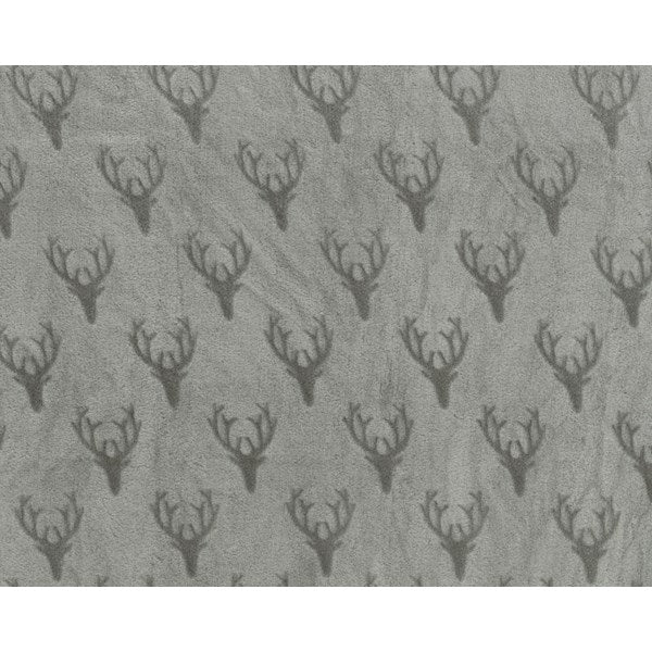 Christmas Reindeer Head Design Grey Throw