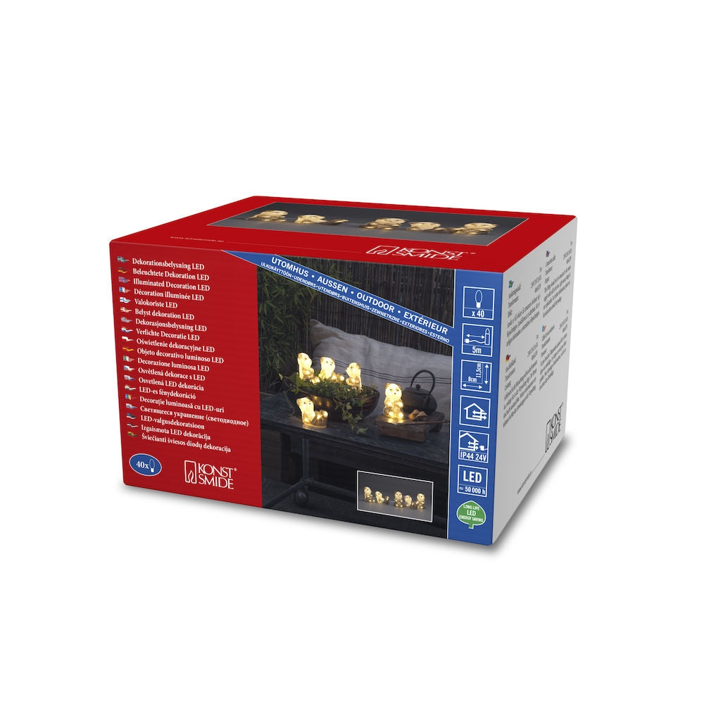 Konstsmide Acrylic Pandas 5 Piece LED Light Set