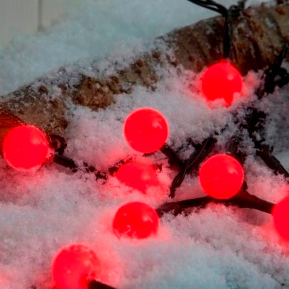 Noma 100 Red Berry Christmas Battery Lights