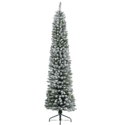 Everlands Snowy Pencil Pine 210cm/7ft Christmas Tree