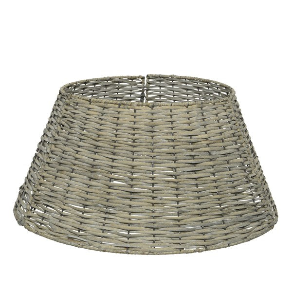 Grey Willow Wicker Collapsible Christmas Tree Skirt 57cm