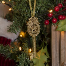 Load image into Gallery viewer, Golden Christmas Key Decoration
