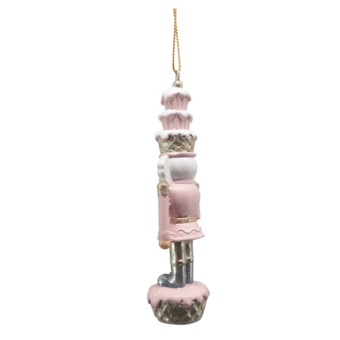 Christmas Pink Hanging Cupcake Nutcracker 11cm