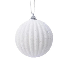 Load image into Gallery viewer, Snow White Glitter Christmas Bauble
