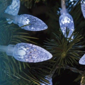 100 Cool White Faceted Cone Lights