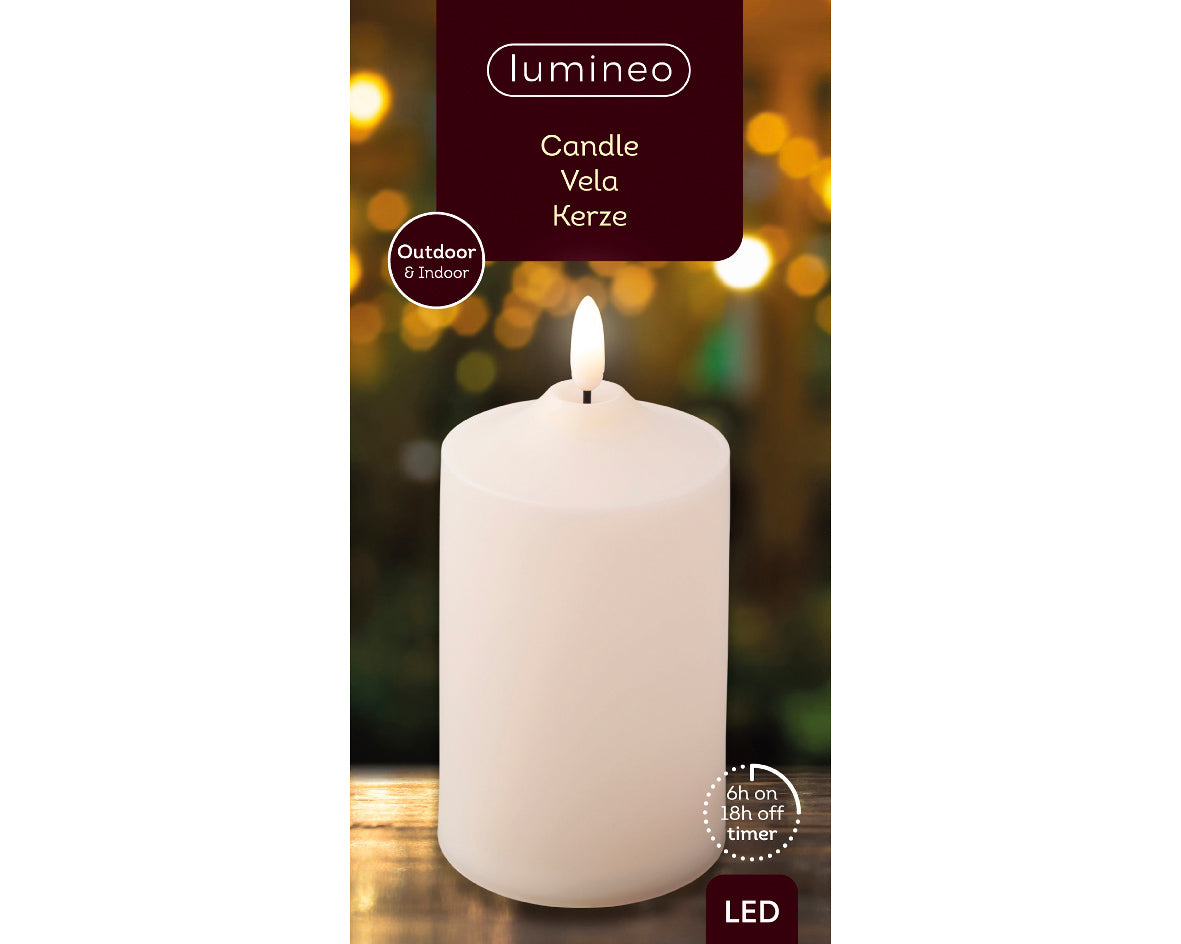 Outdoor LED Cream Church Candle 15cm