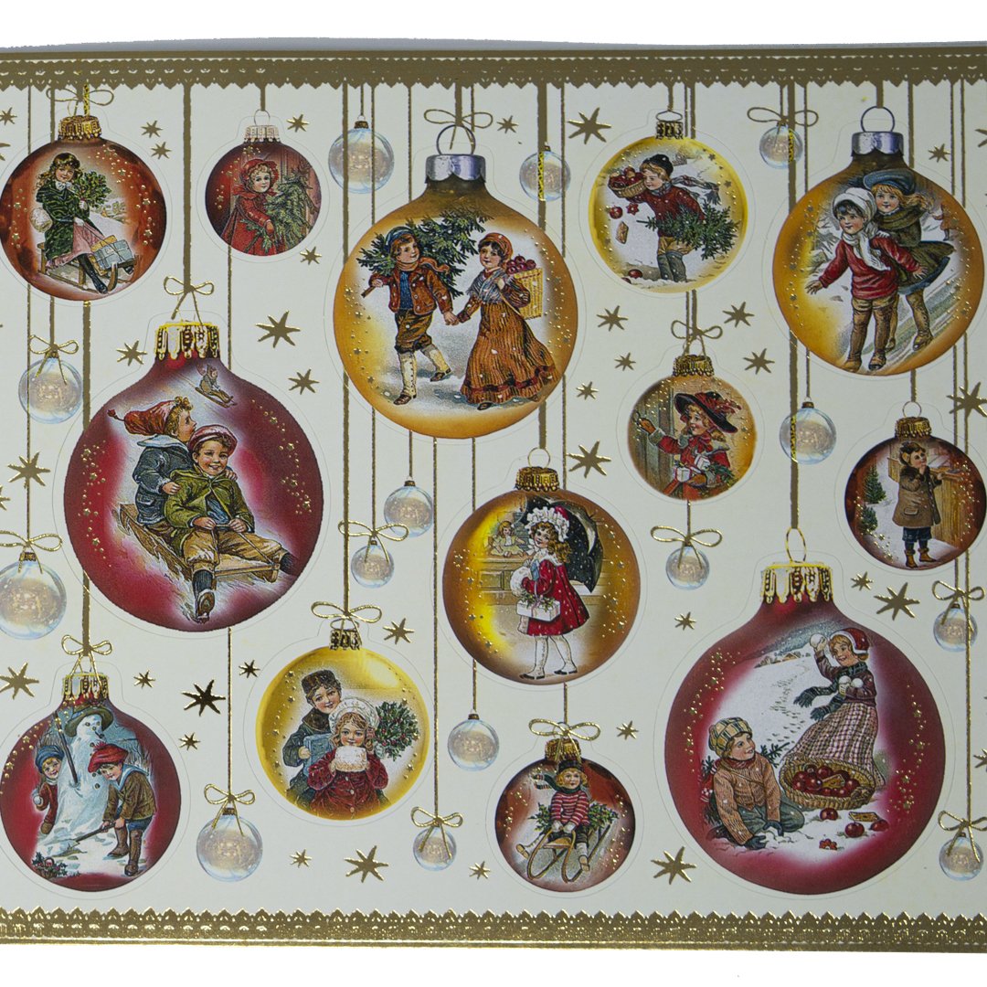 Coppenrath Victorian Stlye Christmas Sticker Book with Gold Foiling