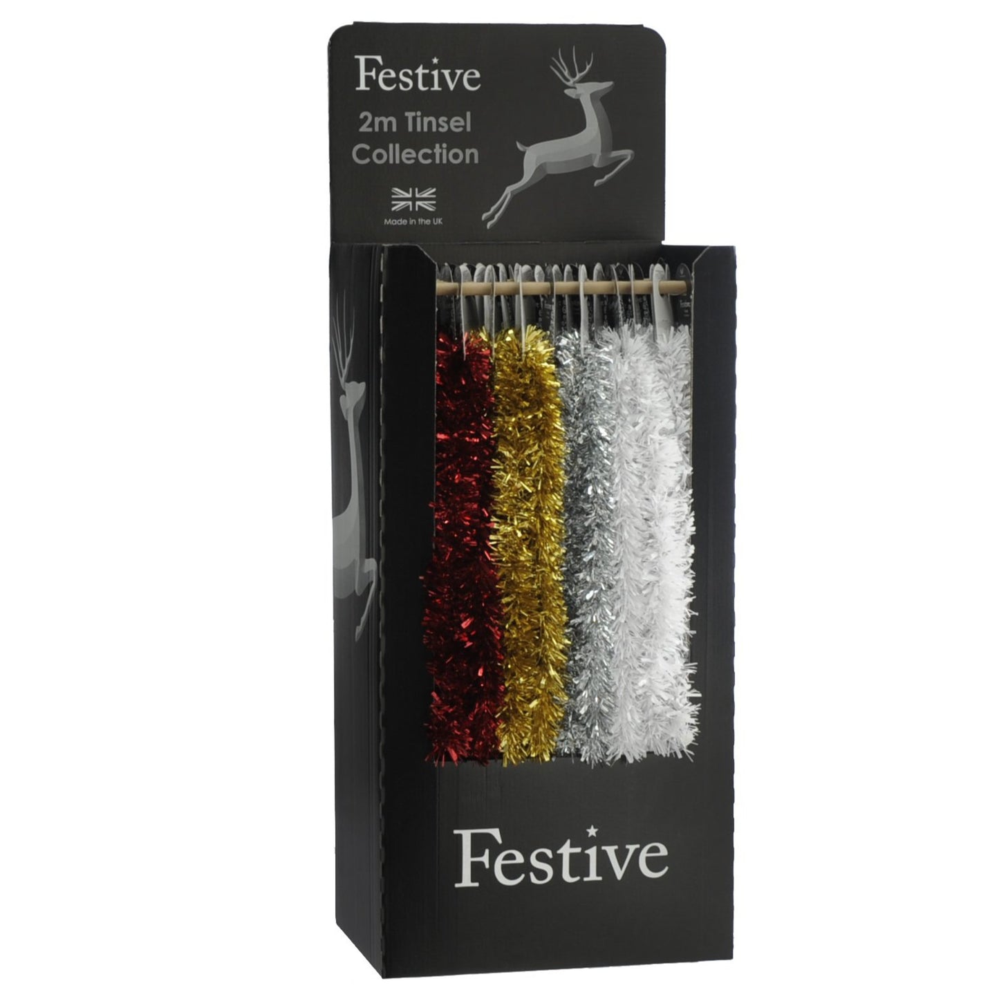 200cm x 7.5cm Fine Christmas Tinsel