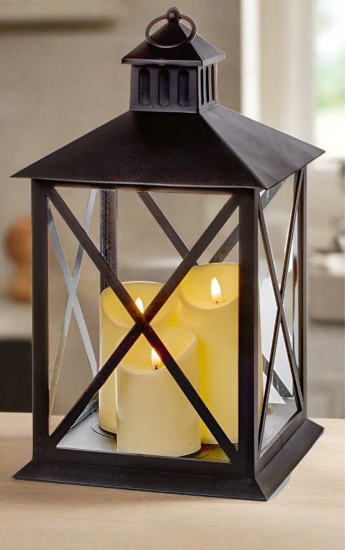 Flickering 3 Candles Christmas Lantern