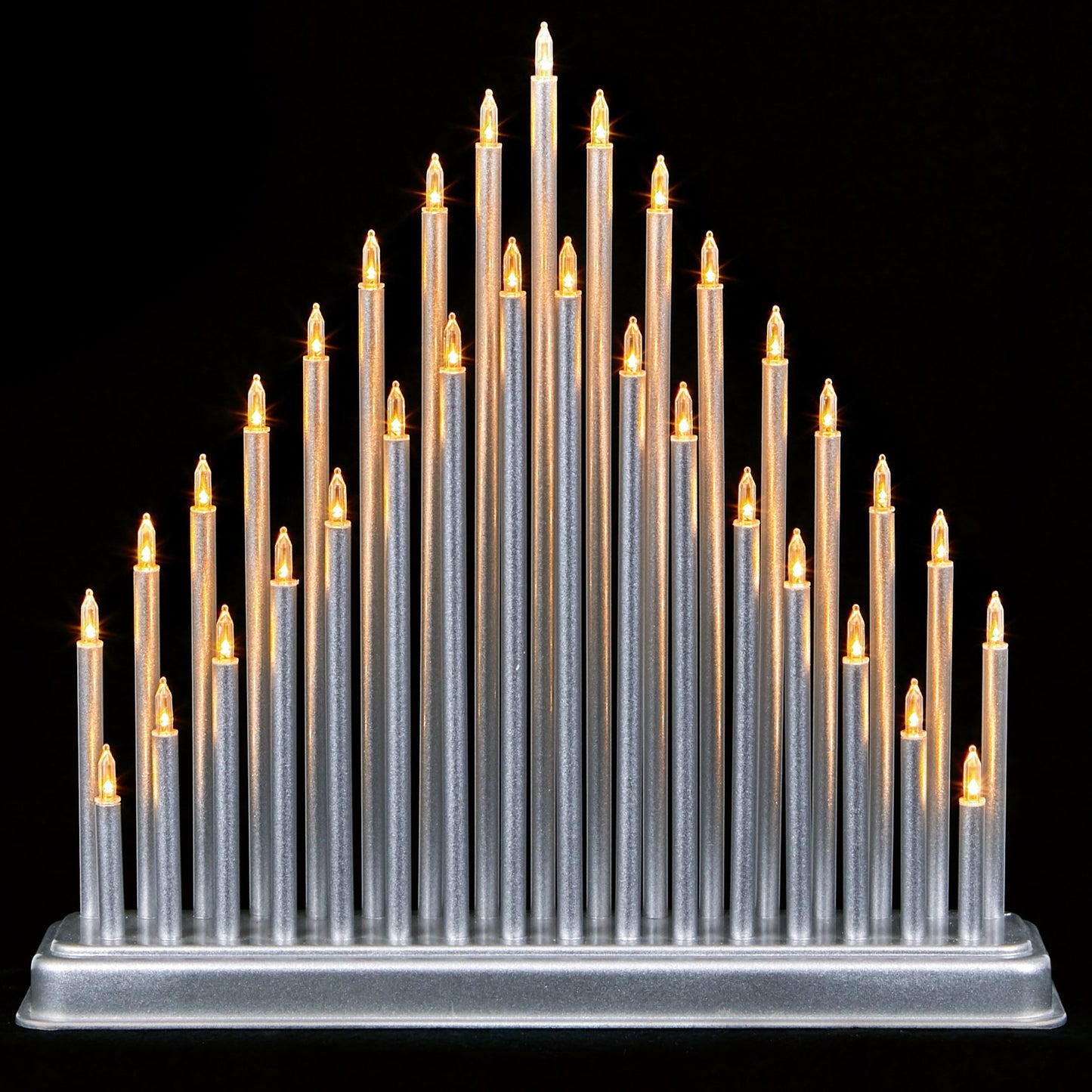 Christmas Silver Pipe Candlebridge 34cm