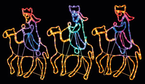 Christmas Three Wise Men on Camels Rope Light