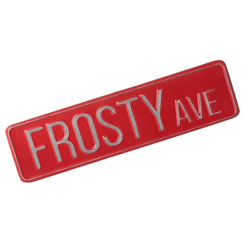 Frosty Avenue Christmas Sign
