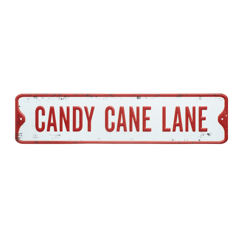 Candy Cane Lane Christmas Tree Sign