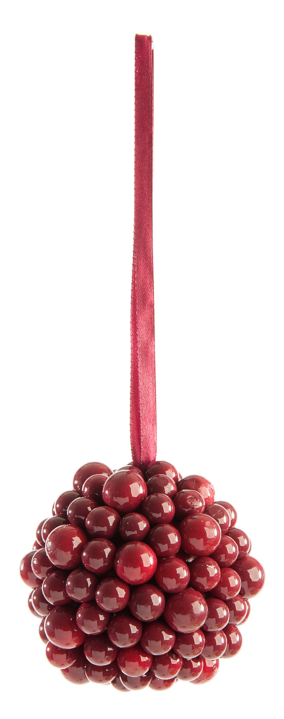 Burgundy Berry Cluster Ball Christmas Decoration