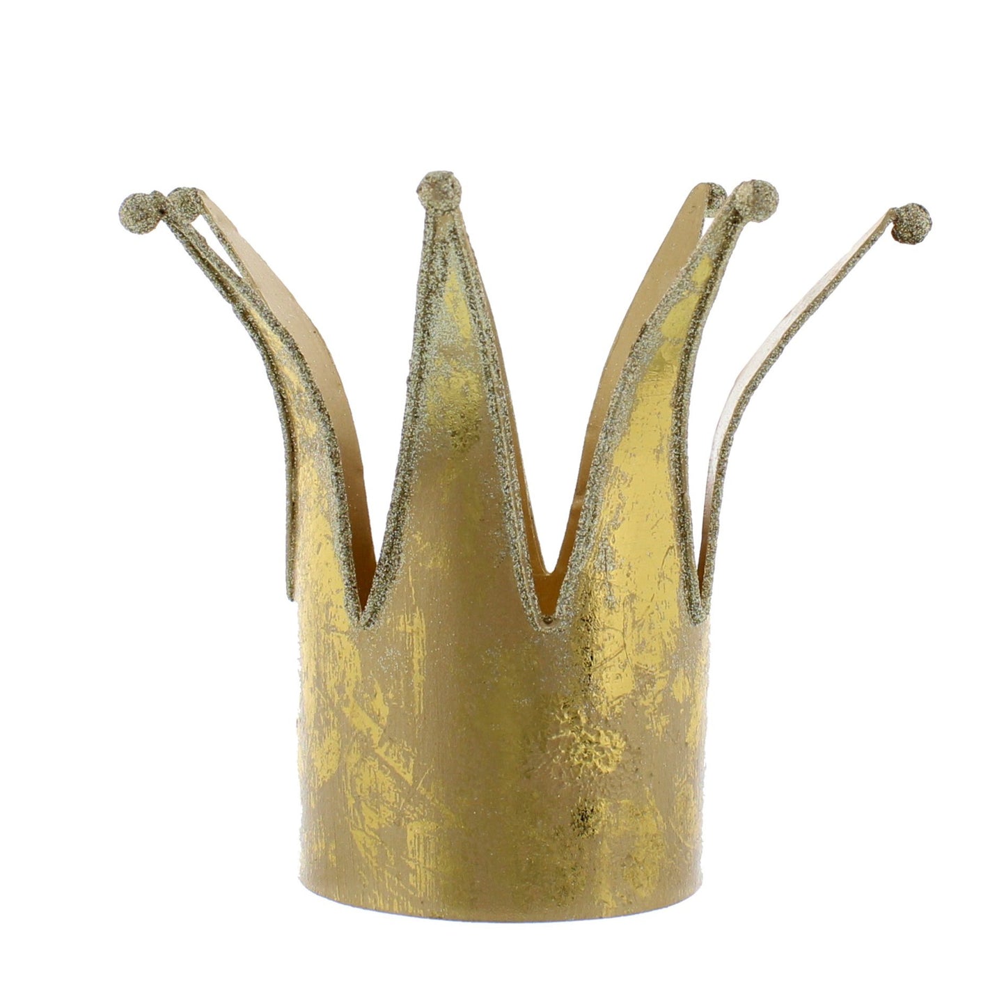 Gold Metal Crown Christmas Decoration 14cm