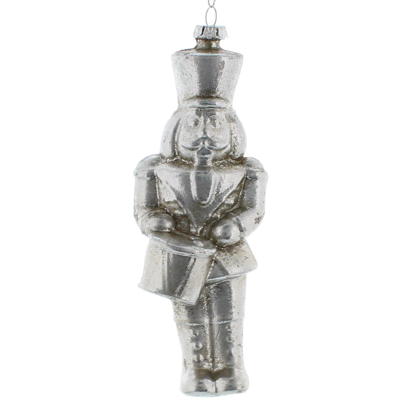 Silver Nutcracker 15cm Hanging Christmas Tree Decoration