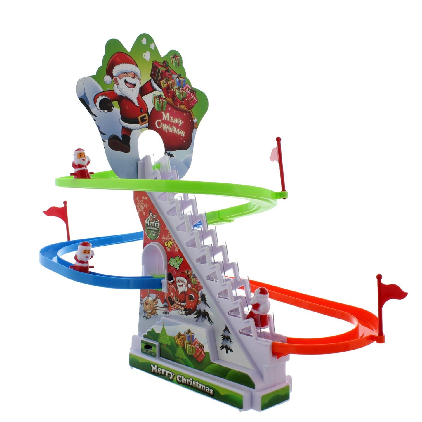 Santa Race with LED and Music Christmas Toy