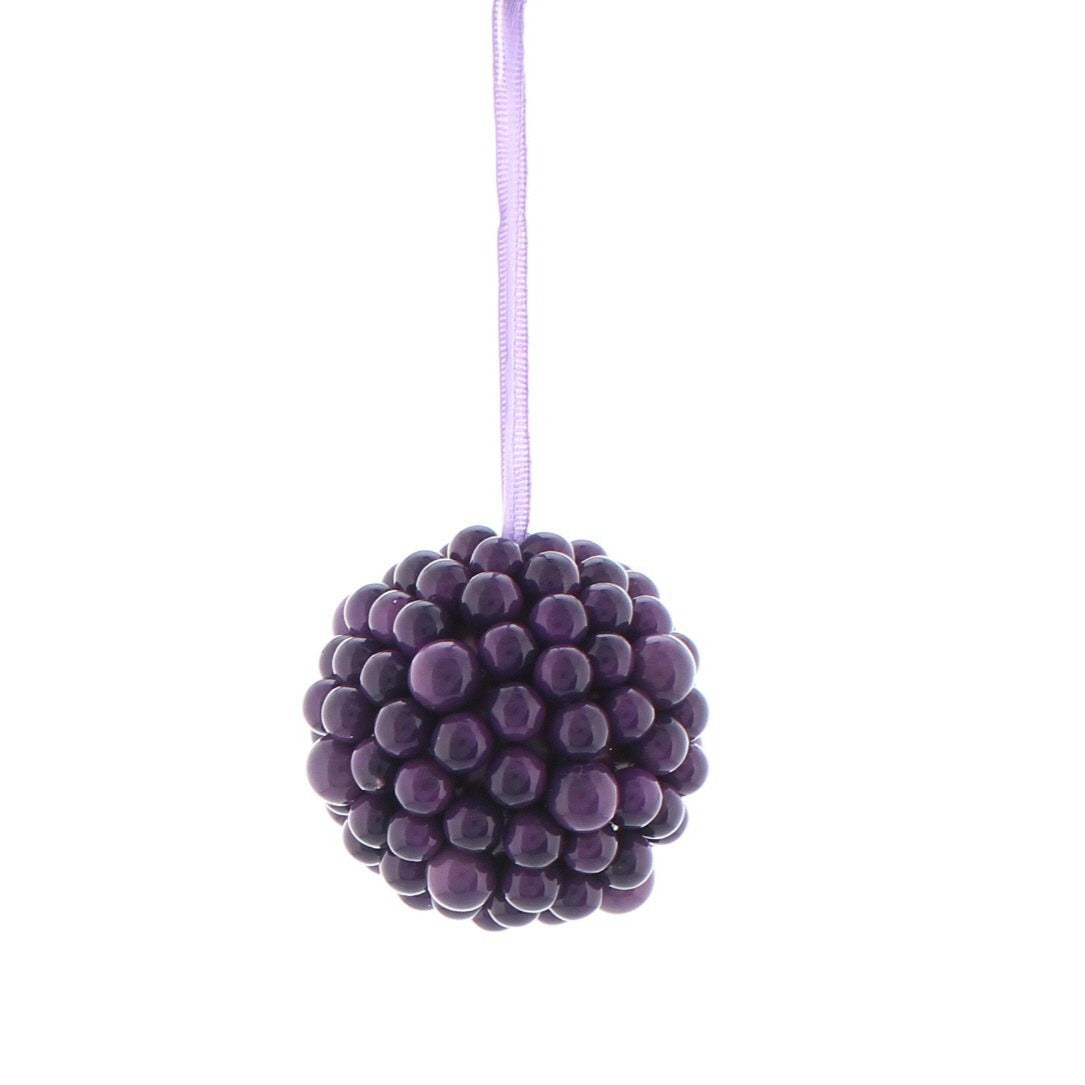 Purple Berry Cluster Ball Christmas Tree Decoration