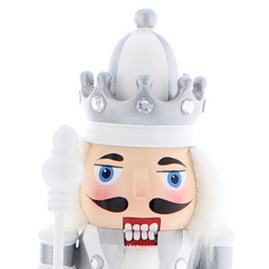 White & Silver Christmas Nutcracker 30cm