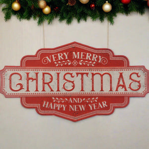 Red Merry Christmas Sign