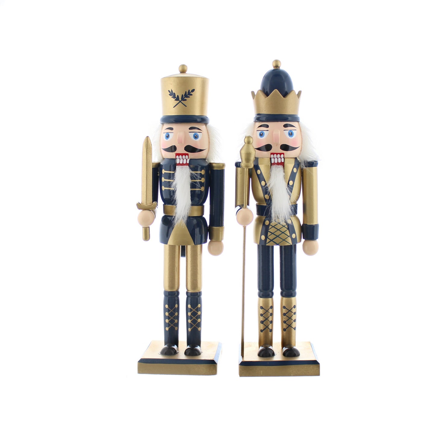 Blue and Gold Christmas Nutcracker Ornament 30cm