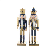 Load image into Gallery viewer, Blue and Gold Nutcracker 30cm
