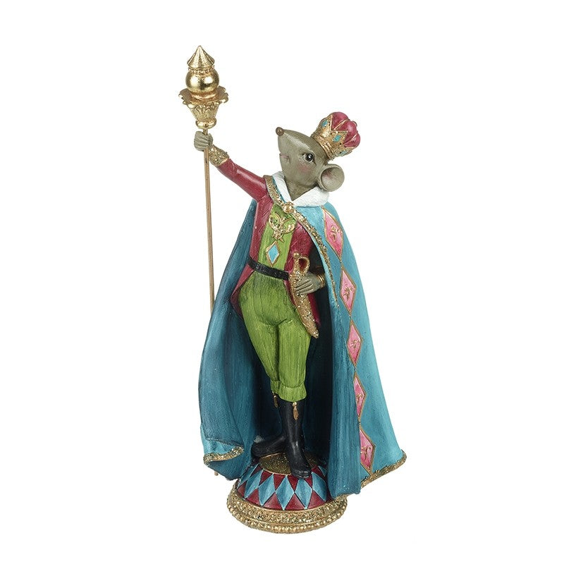 King Mouse in Crown and Gown Christmas Ornament Decoration