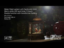 Load and play video in Gallery viewer, Konstsmide Christmas Santa and Child Water Lantern
