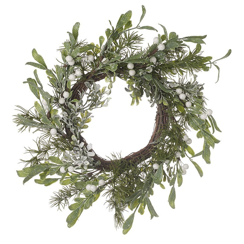 Frosted Mistletoe Festive Wreath