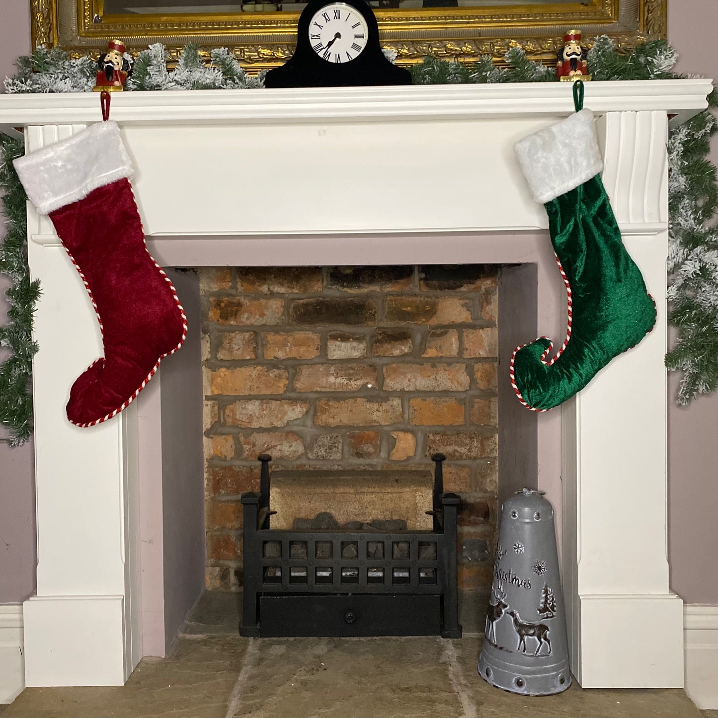 Set of 2 Red Nutcracker Stocking Hangers