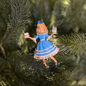 Gisela Graham Alice in Wonderland Christmas Decoration 11cm