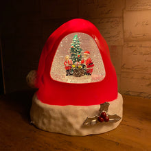 Load image into Gallery viewer, Santa Hat Snow Globe Water Spinner
