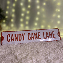 Load image into Gallery viewer, Candy Cane Christmas Tree Decoration Sign
