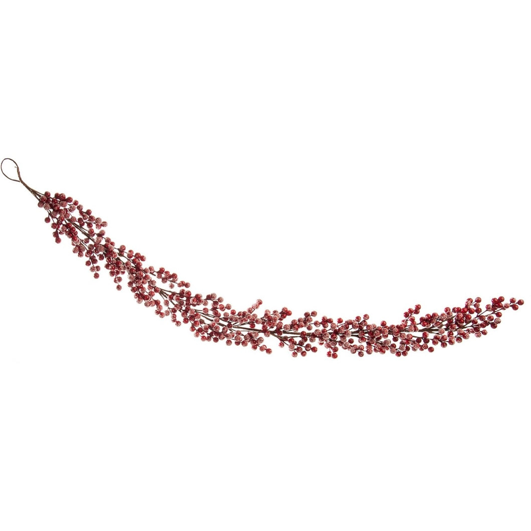 Red Cluster Berry Christmas Garland 130cm