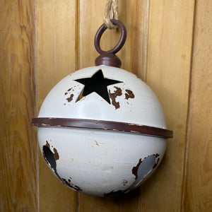 Christmas Vintage Style Star Cut Out Metal Baubles