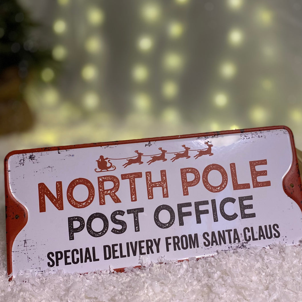 North Pole Post Office Sign