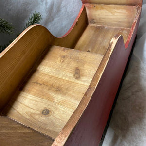 Rustic Style Wooden Christmas Sleigh