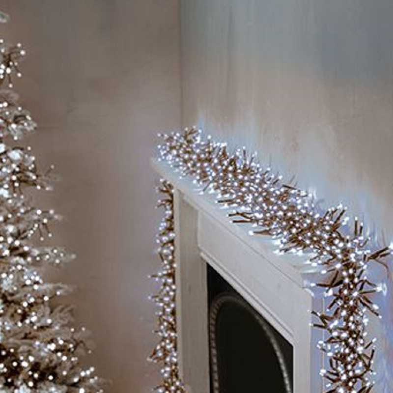 Premier 720 LED Cluster Brights White Christmas Lights