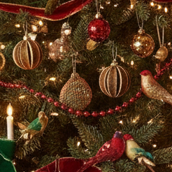 Red Bead Christmas Garland 10m